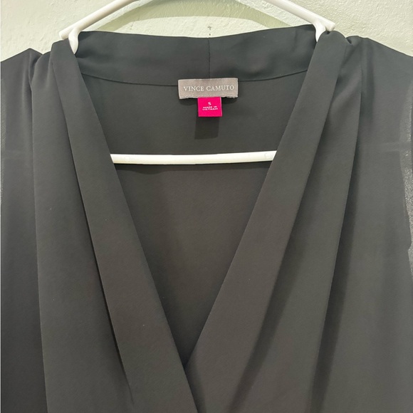 Vince Camuto Black Sheer Sleeveless Top - Picture 2 of 3